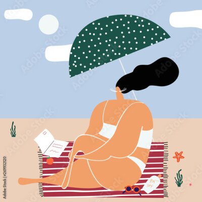 Poster Rust bij de oceaan