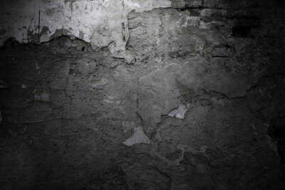 Poster Rustieke muur in een donkere kleur