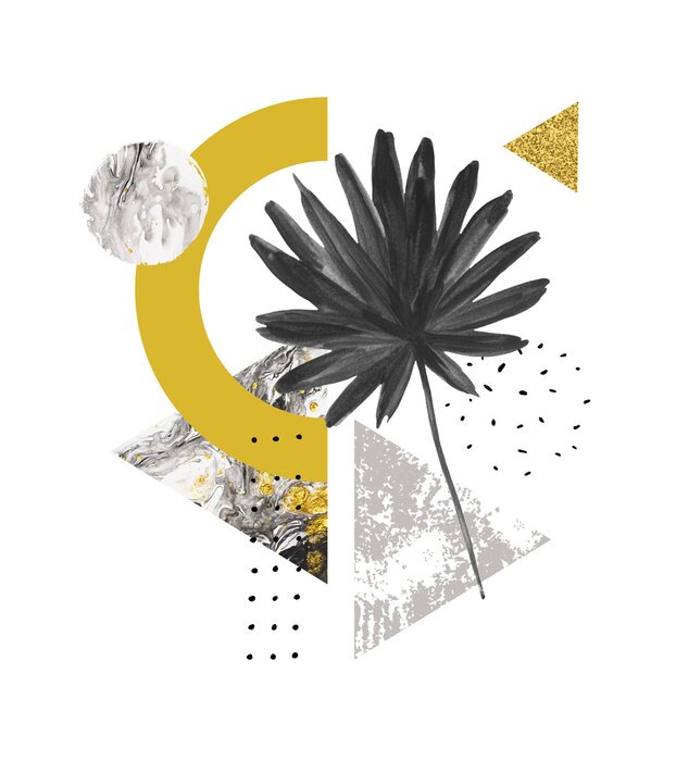 Poster Samenstelling van palmblad