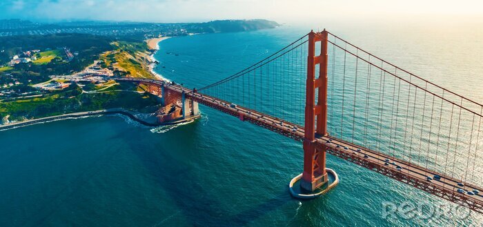 Poster San Francisco Bridge op een zonnige dag