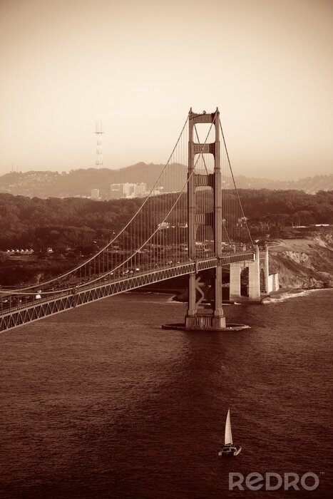 Poster San Francisco brug in vintage stijl