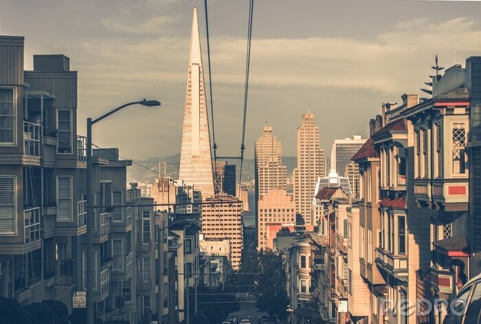 Poster San Francisco vintage landschap