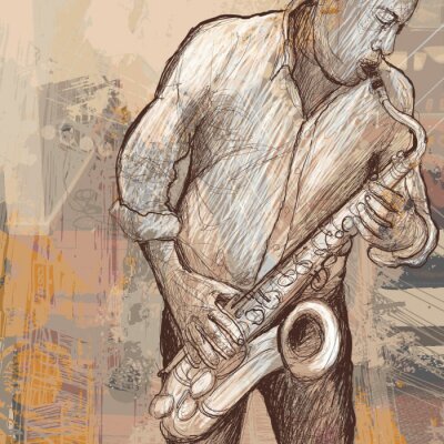 Saxofonist en jazzmuziek