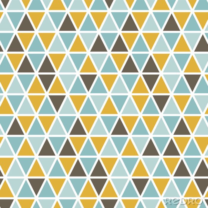 Poster Scandinavische geometrie met driehoeken