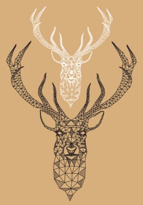 Scandinavische stijl met herten 3D