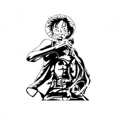 Poster Schets van Luffy's karakter