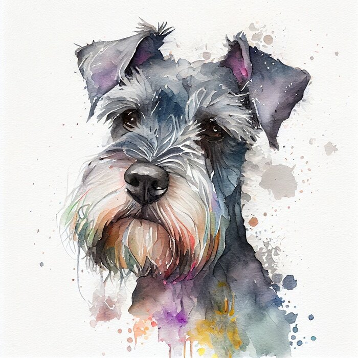 Poster Schnauzer-portret