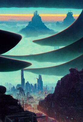Poster Sci-fi fantasieplaneet