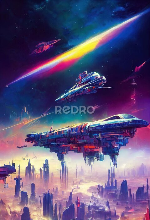 Poster Sci-fi illustratie