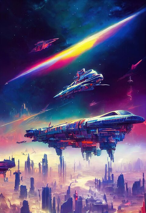 Poster Sci-fi illustratie