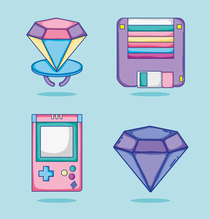 Poster Set van popart cartoons