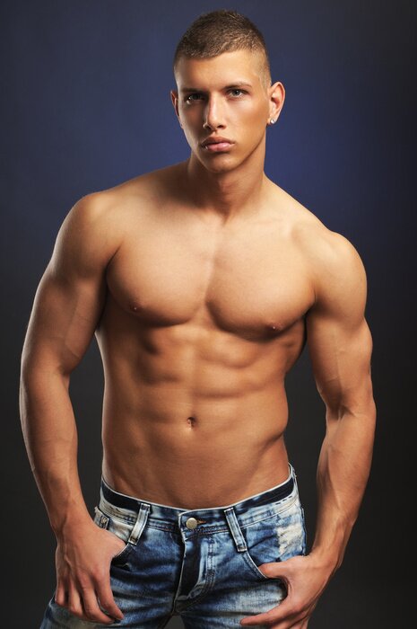 Poster Sexy gespierde man