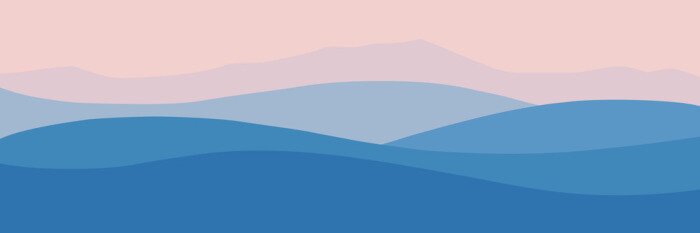 Poster Sfeervol bergpanorama