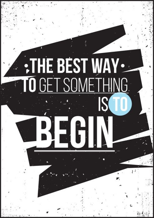 Poster Sfeervolle typografie in zwart-wit