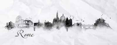 Sticker Silhouette inkt Rome