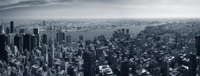 Skyline New York in zwart-wit