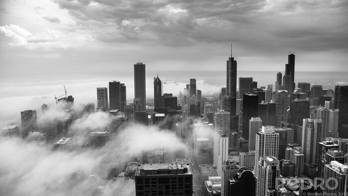 Poster Skyline van Chicago