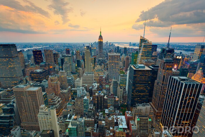 Poster Skyline van de gebouwen