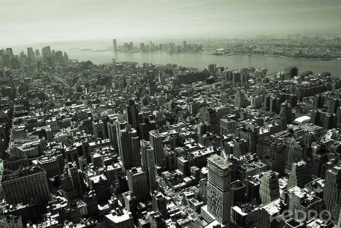 Poster Skyline van een grote stad