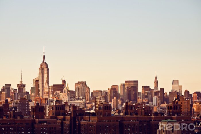 Poster Skyline van een moderne metropool