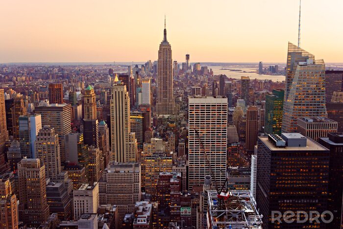 Poster Skyline van Manhattan in New York