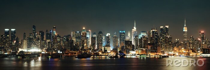 Poster Skyline van Midtown Manhattan