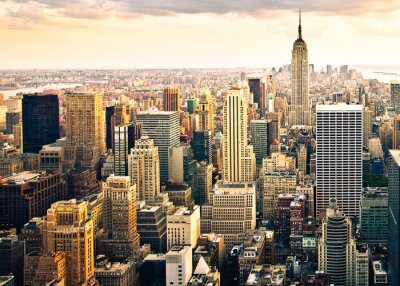 Skyline van New York City in monochrome kleuren