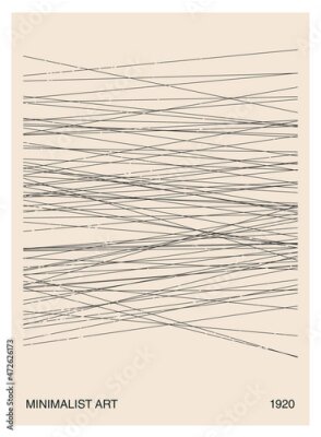 Poster Snijdende lijnen