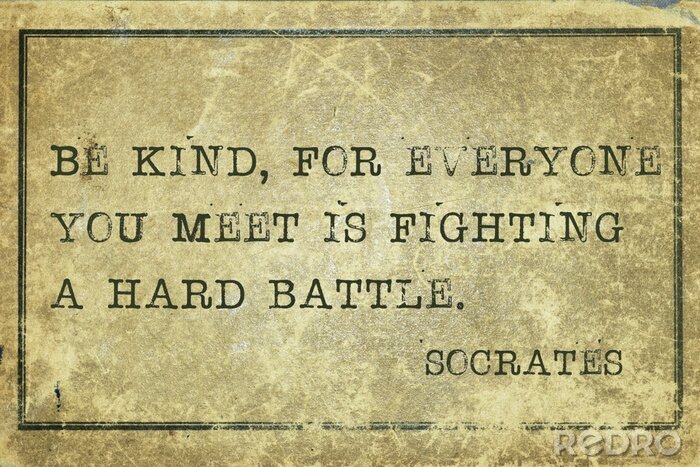 Poster Socrates citeert over menselijke relaties