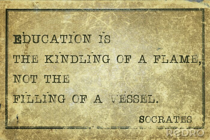 Poster Socrates over onderwijs