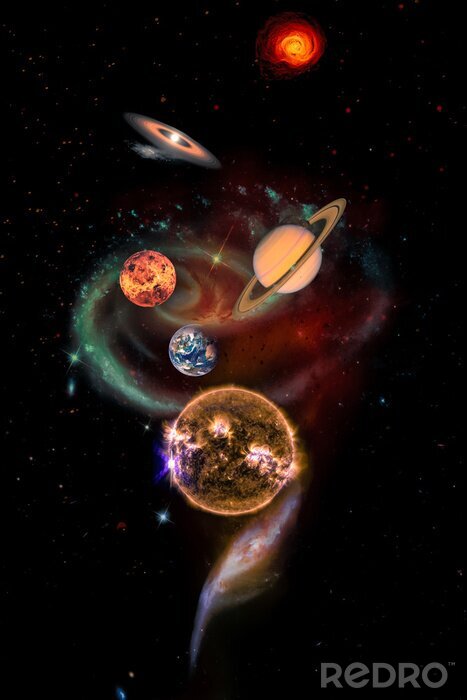 Poster Solar system concept. Elements of this image furnished by NASA.