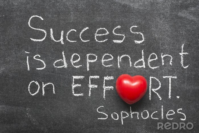 Poster Sophocles over inspanning bij het nastreven van succes