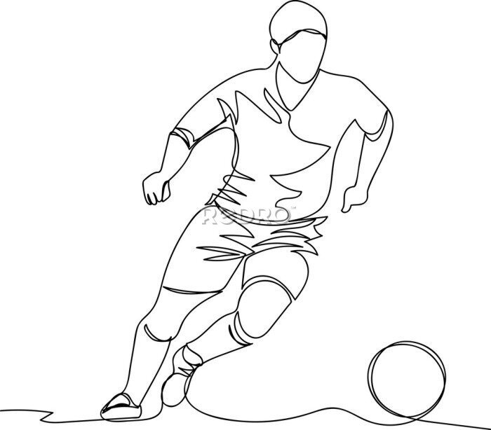 Poster Speler aan de bal
