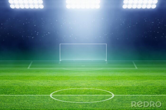 Poster Stadion met toeschouwers in de verte