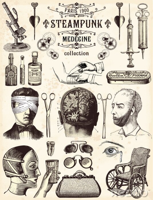 Poster Steampunk Collection Medecine