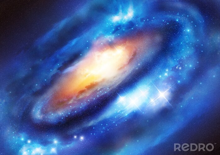 Poster Sterren en sterrenstelsel in de grote kosmos