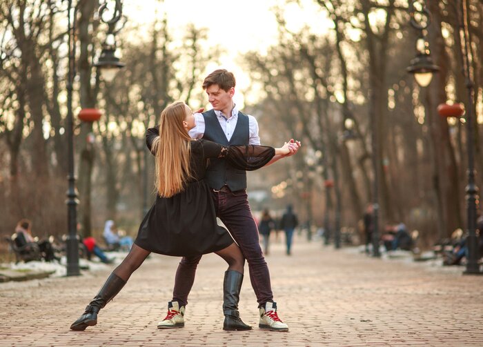 Poster Stijldansen in de natuur