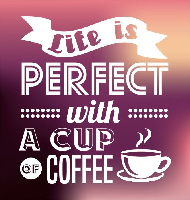 Poster Stijlvolle belettering voor koffieliefhebbers