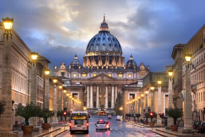 Straten en de basiliek van St. Petrus in Rome