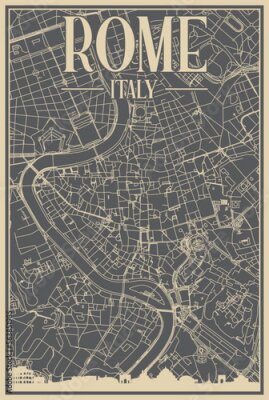 Poster Straten in Rome