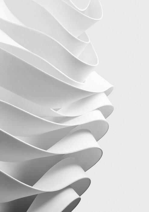 Poster Structure with wavy white elements, abstract background