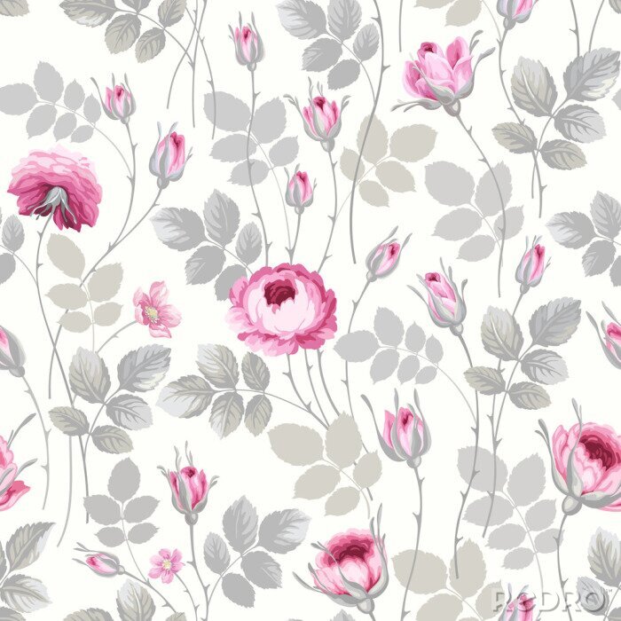 Poster Subtiele roze grijze en roze tinten