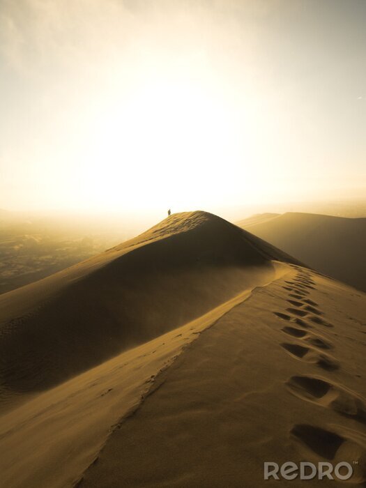 Poster sunset in the desert