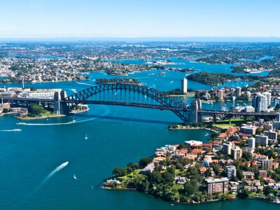 Poster Sydney en de moderne Harbour Bridge