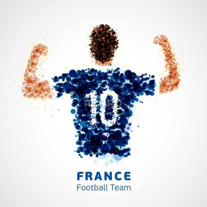 Poster Symbool van het Franse nationale voetbalelftal