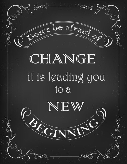 Poster Tekst op retro veranderingen