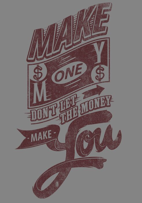 Poster Tekst over geld verdienen