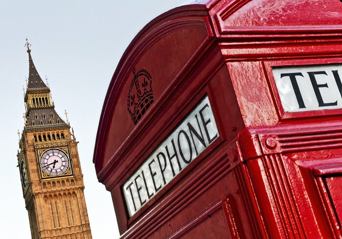 Poster Telefooncel en de Big Ben