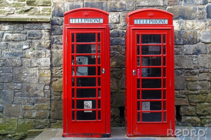 Poster Telefooncellen in het gebouw