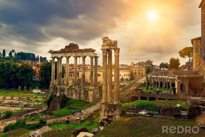 Poster Tempel van Saturnus in Rome